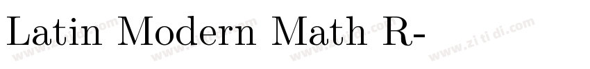 Latin Modern Math R字体转换
